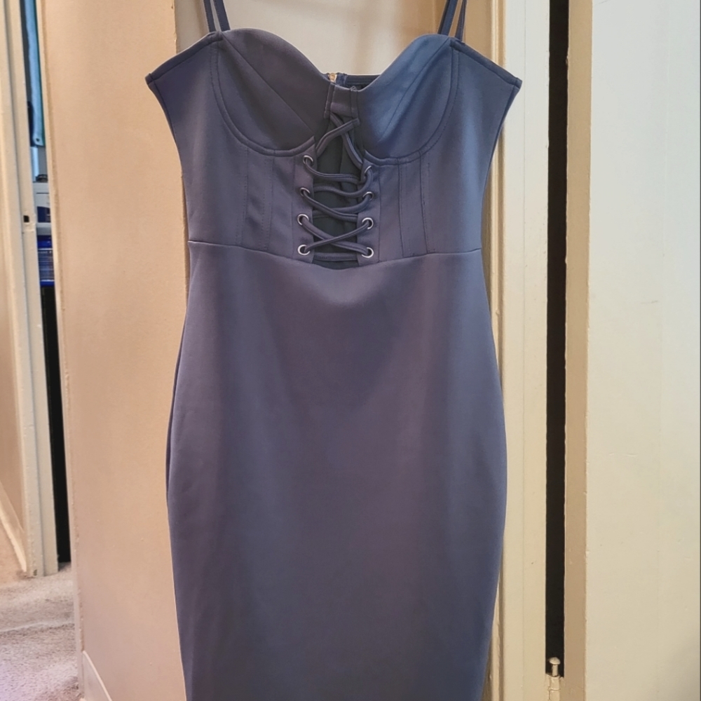 Slate blue dress